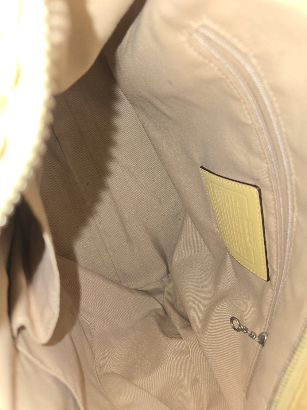 Coach Yellow Leather Shoulder Bag with Tag - Picture 5 of 13